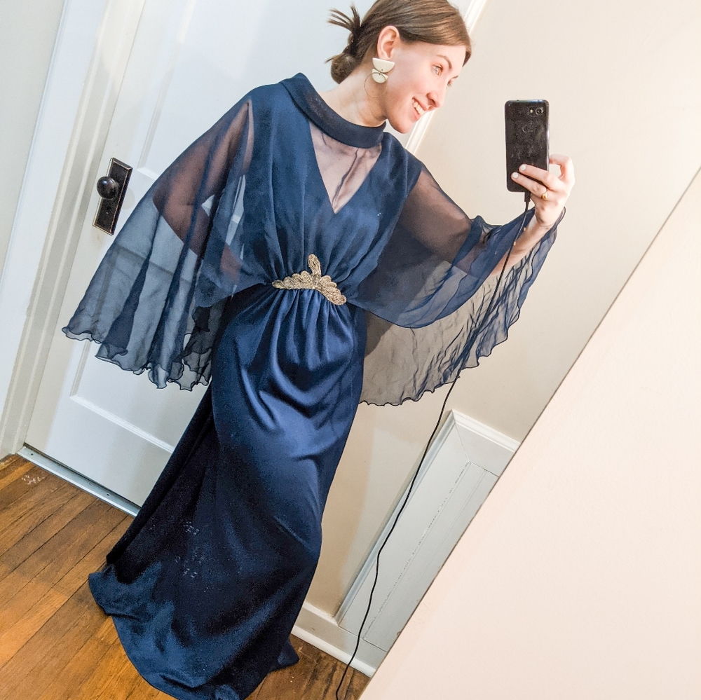 Vintage Caplet Gown Mother of Bride Groom Wedding